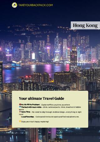 example page 0 from our offline Travel Guide for Hong Kong
